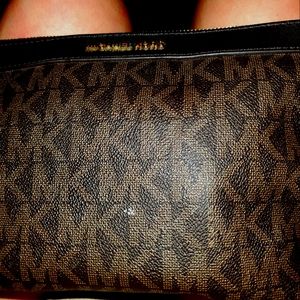 Mk wristlet clutch and matching wallet